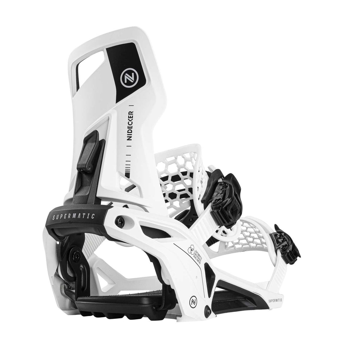 Supermatic 2024 | Nidecker | EU Supermatic 2024 Bindings Nidecker Premium Swiss Snowboard 7630463496459 N.24.BNM.SPM.WH.2S.1