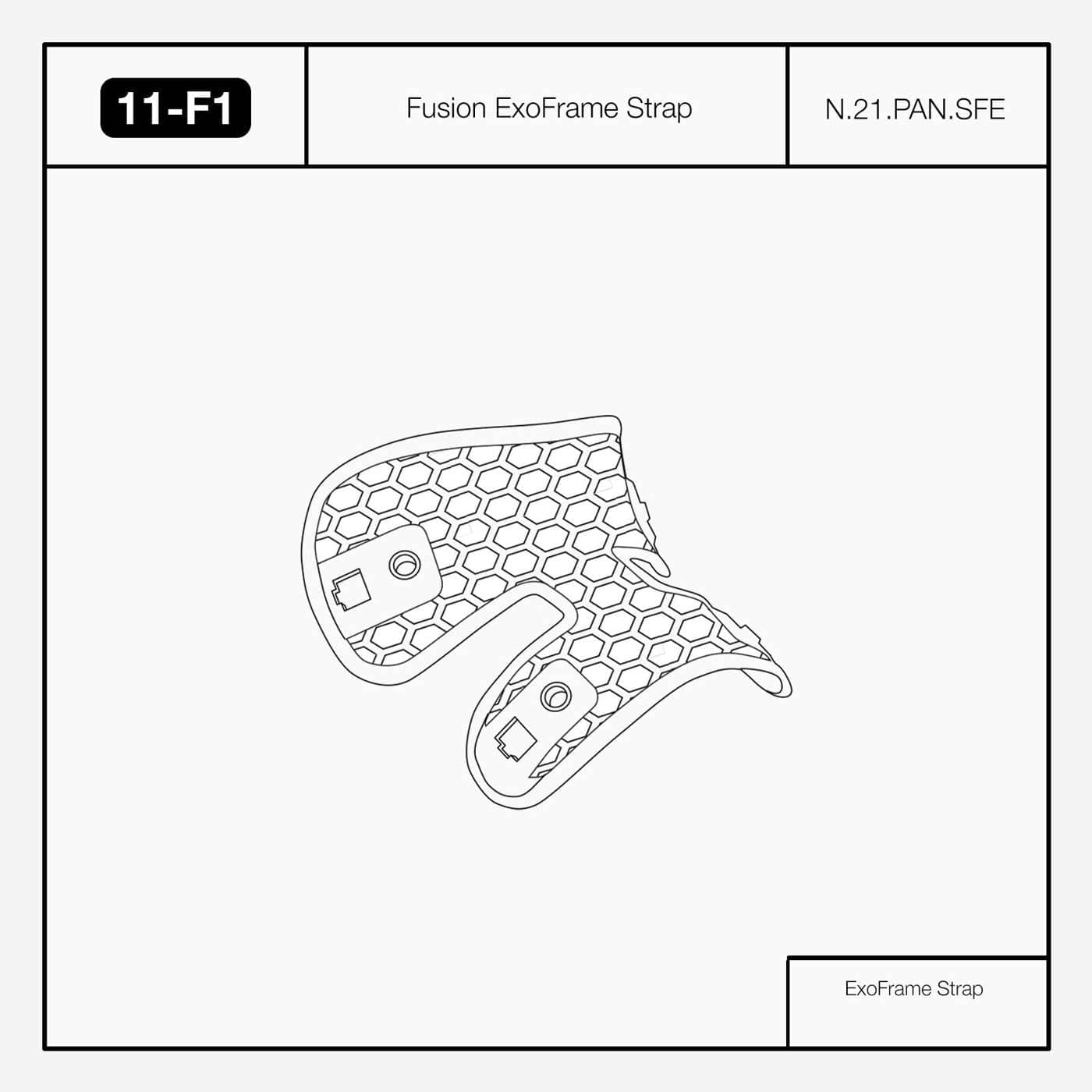 Fs-F003-A - Exoframe Fusion-Strap | Nidecker | EU FS-F003-A - ExoFrame Fusion Strap Set Spare Parts Nidecker Premium Swiss Snowboard