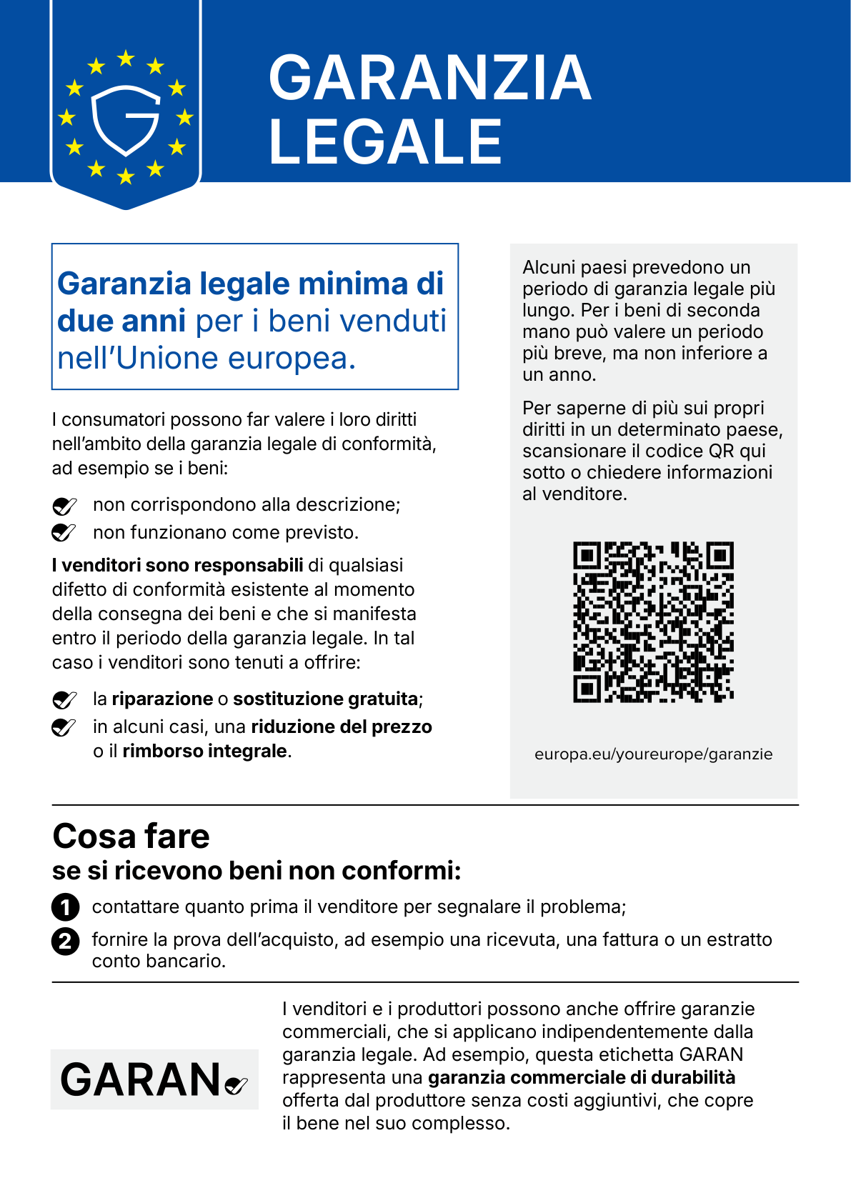 EU legal guarantee notice