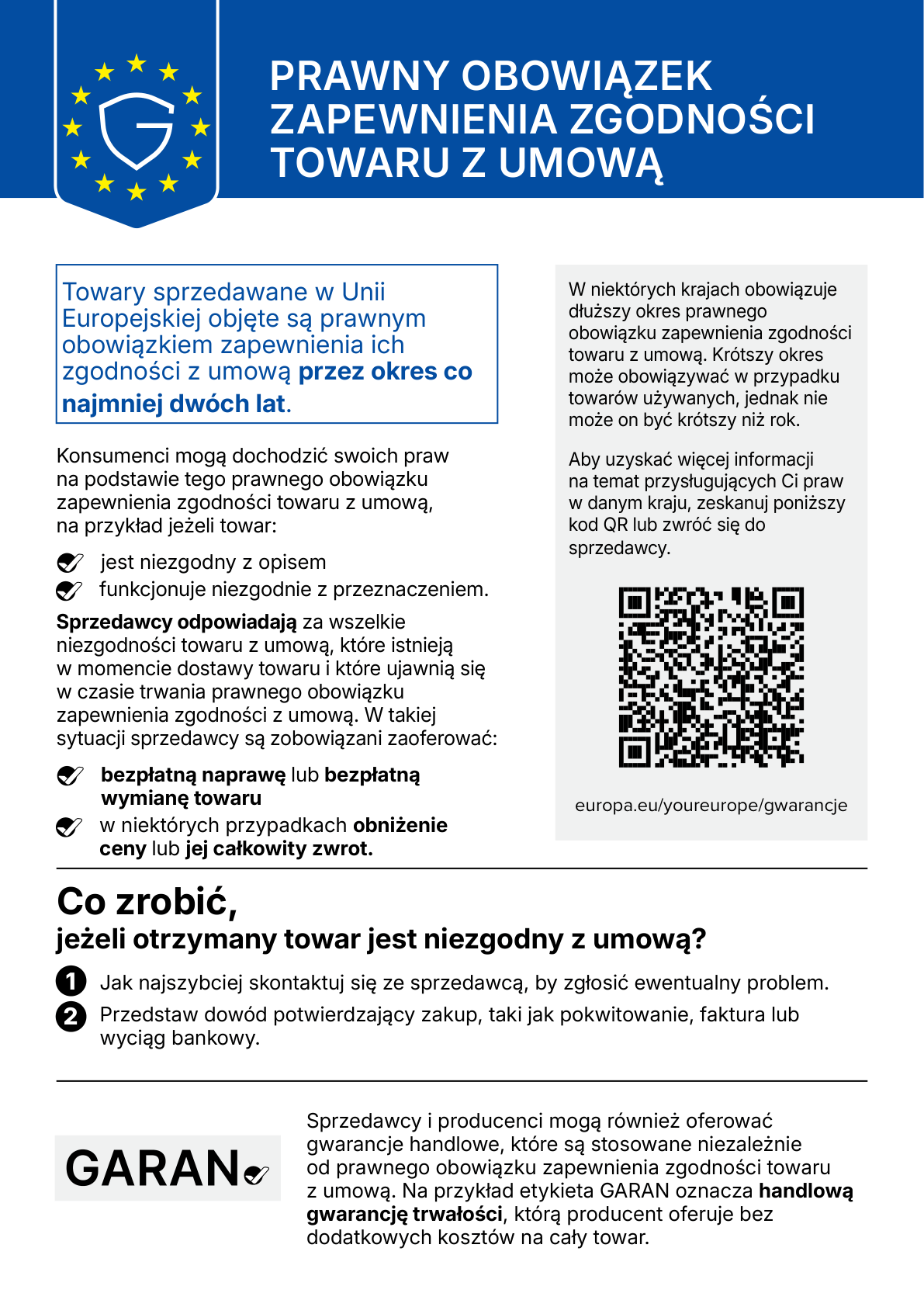 EU legal guarantee notice